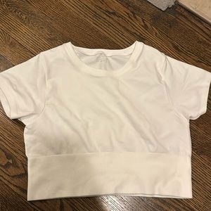 White Cropped Aerie T-Shirt